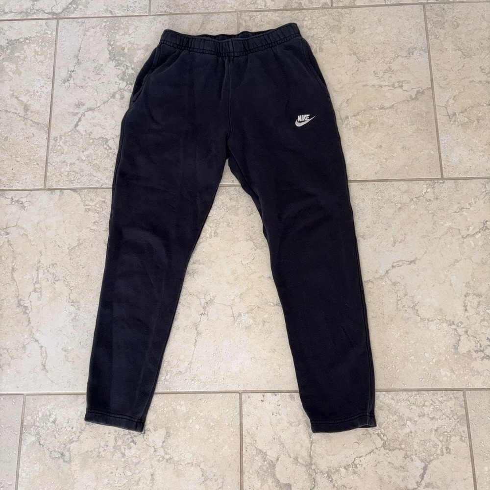 Nike Club Fleece Sweat Pants Mens Small Black Fleece Jogger BV2707-010